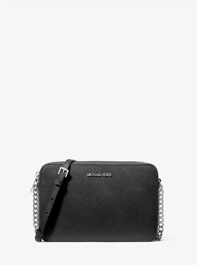 Jet Set Large Saffiano Leather Crossbody Bag