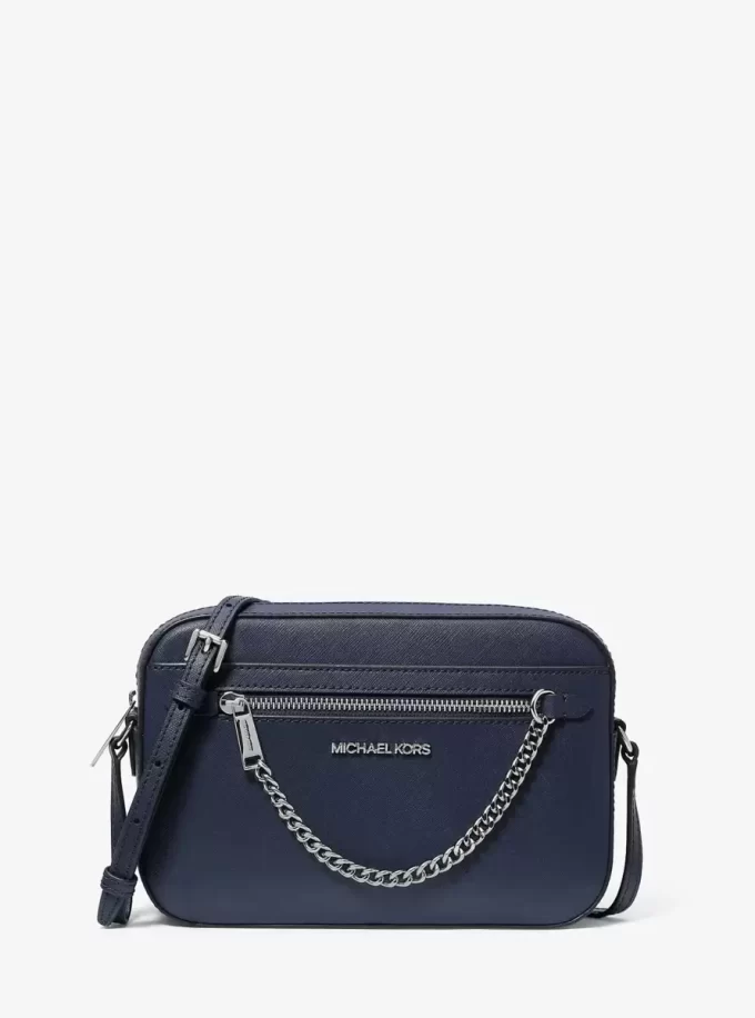 Jet Set Large Saffiano Leather Crossbody Bag