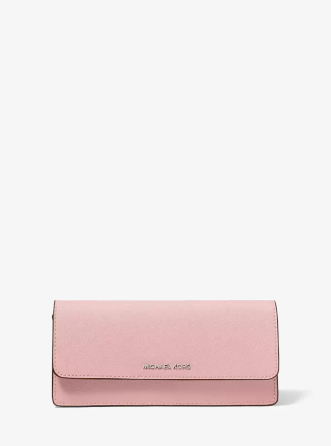Jet Set Large Saffiano Leather Snap-Front Wallet Jet Set Large Saffiano Leather Snap-Front Wallet