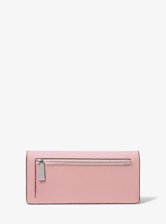 Jet Set Large Saffiano Leather Snap-Front Wallet Jet Set Large Saffiano Leather Snap-Front Wallet