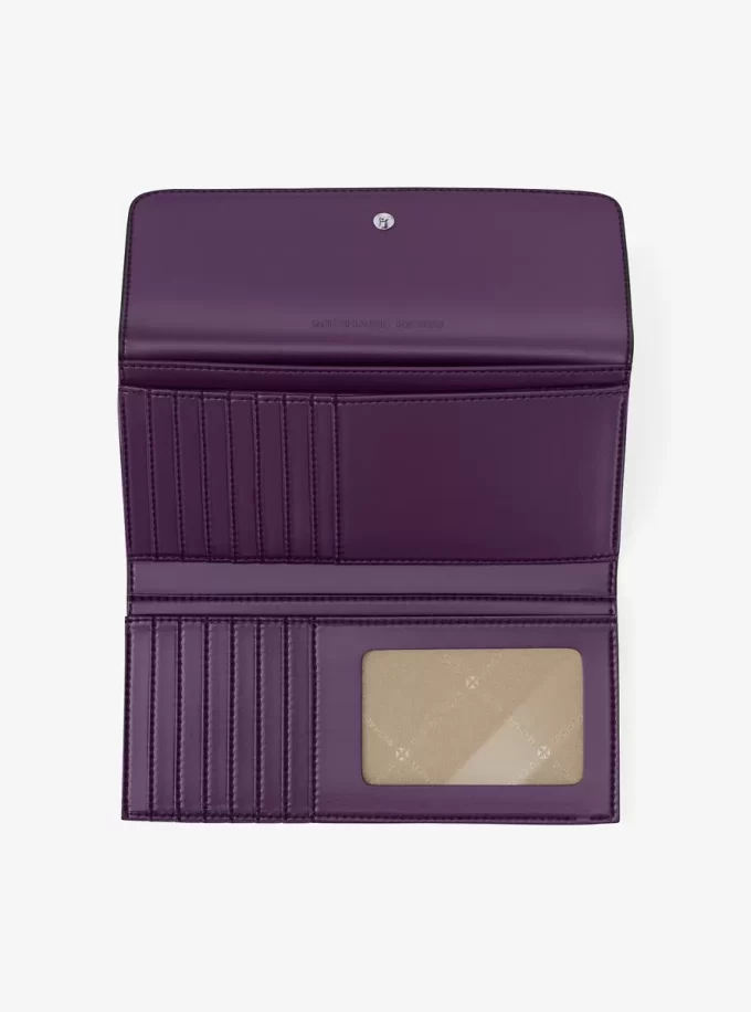 Jet Set Large Saffiano Leather Tri-Fold Wallet Jet Set Large Saffiano Leather Tri-Fold Wallet