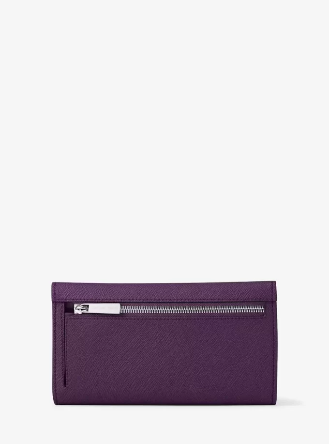 Jet Set Large Saffiano Leather Tri-Fold Wallet Jet Set Large Saffiano Leather Tri-Fold Wallet
