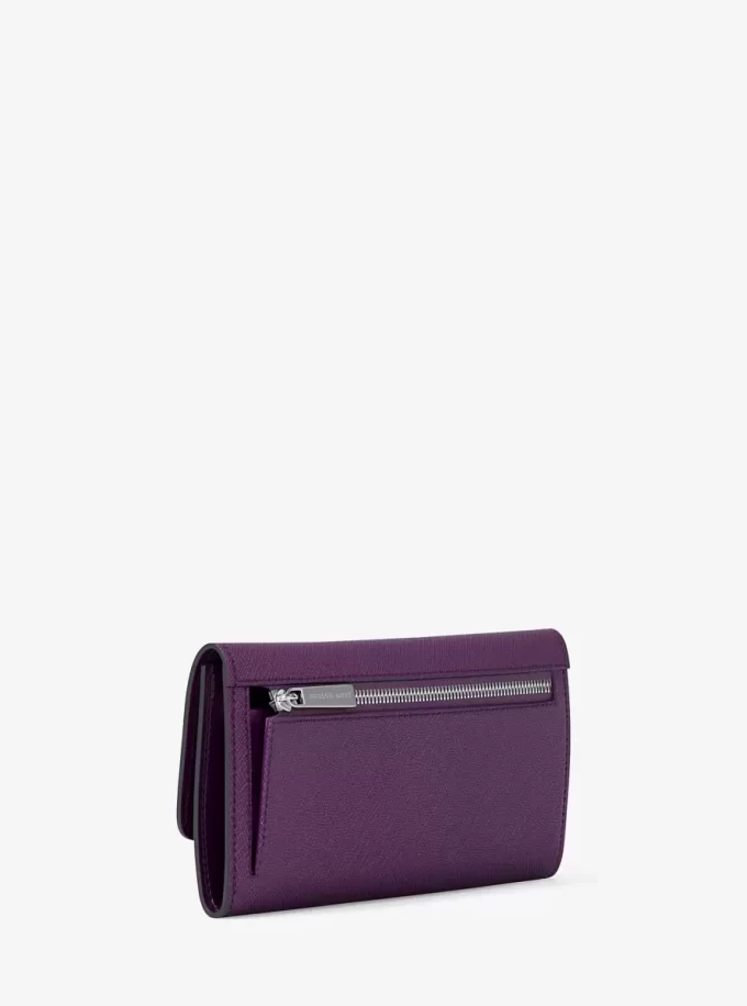 Jet Set Large Saffiano Leather Tri-Fold Wallet Jet Set Large Saffiano Leather Tri-Fold Wallet