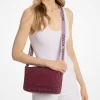 Jet Set Large Signature Logo Print Woven Crossbody Bag