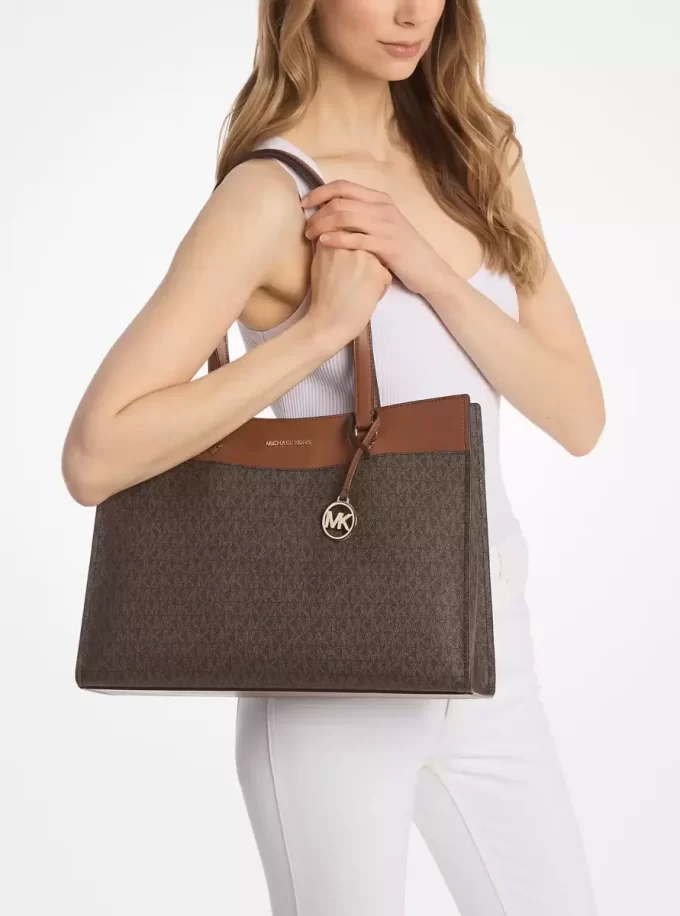 Jet Set Large Signature Logo Tote Bag