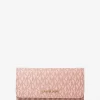 Jet Set Large Signature Logo Tri-Fold Wallet