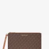 Jet Set Large Signature Logo Wristlet