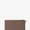 Jet Set Large Signature Logo Wristlet