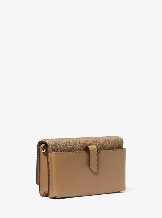 Jet Set Leather and Signature Logo Convertible Crossbody Bag