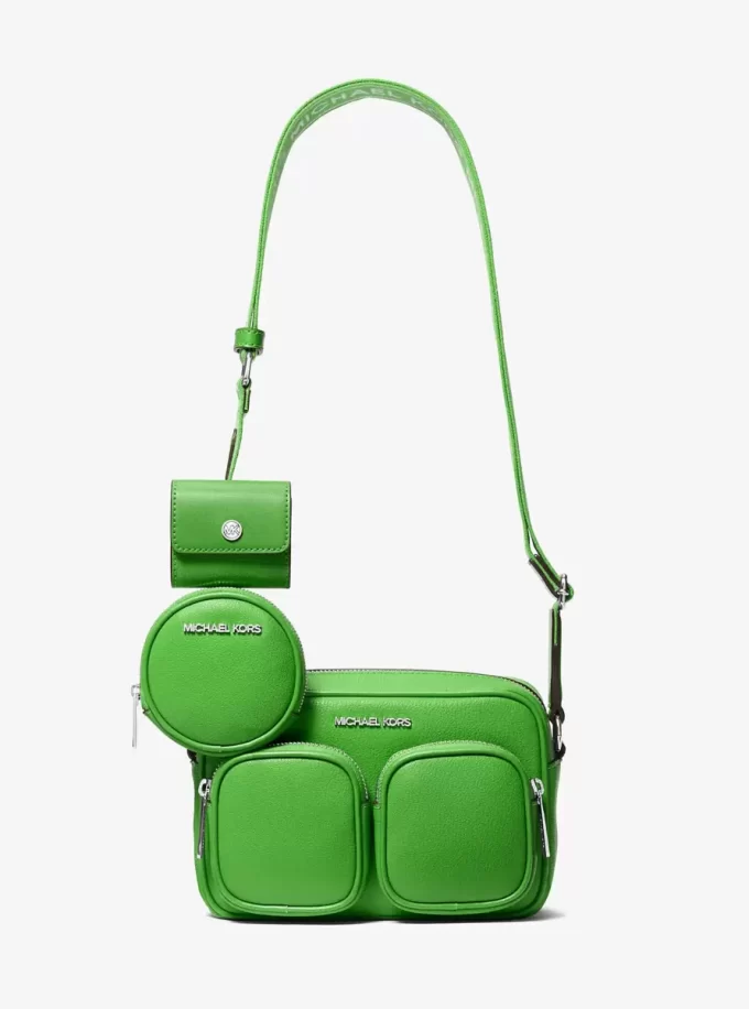 Jet Set Leather Medium Crossbody Bag with Case for Apple Airpods Pro® Jet Set Leather Medium Crossbody Bag with Case for Apple Airpods Pro®
