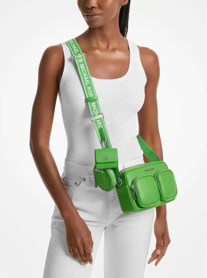Jet Set Leather Medium Crossbody Bag with Case for Apple Airpods Pro® Jet Set Leather Medium Crossbody Bag with Case for Apple Airpods Pro®