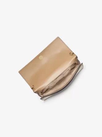 Jet Set Medium Embellished Metallic Leather Clutch