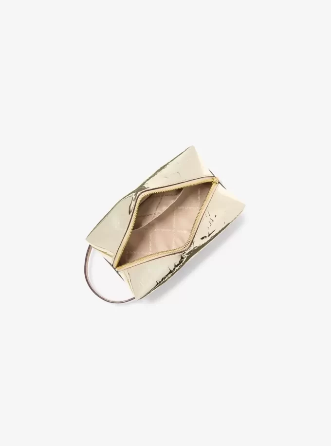 Jet Set Medium Metallic Logo Debossed Travel Kit