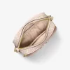 Jet Set Medium Metallic Signature Logo Crossbody Bag