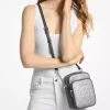 Jet Set Medium Metallic Signature Logo Crossbody Bag