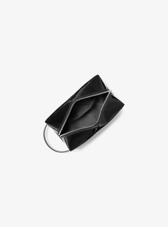 Jet Set Medium Patent Logo Debossed Travel Kit
