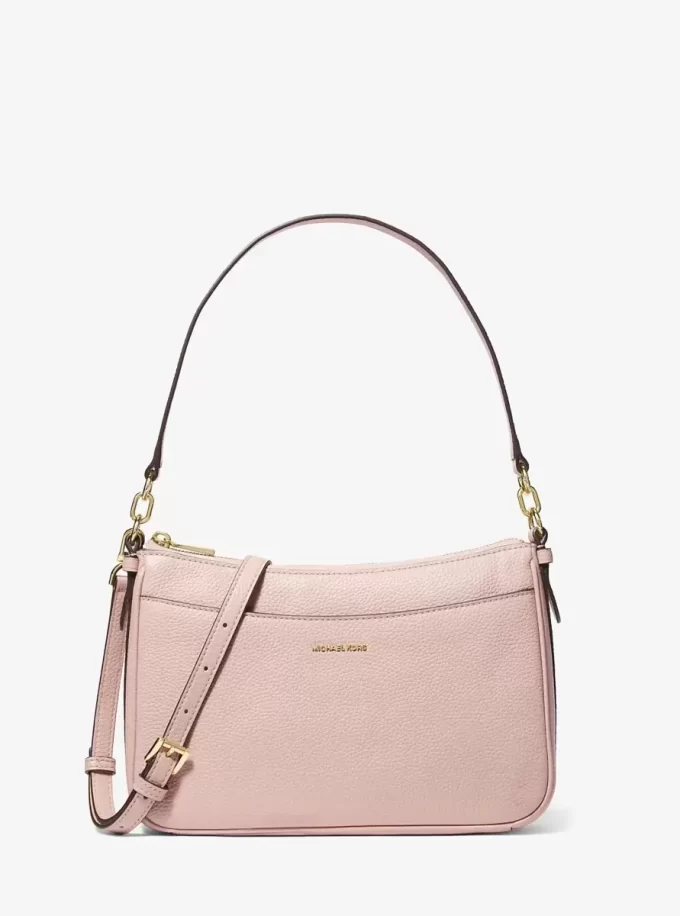 Jet Set Medium Pebbled Leather Convertible Crossbody Bag