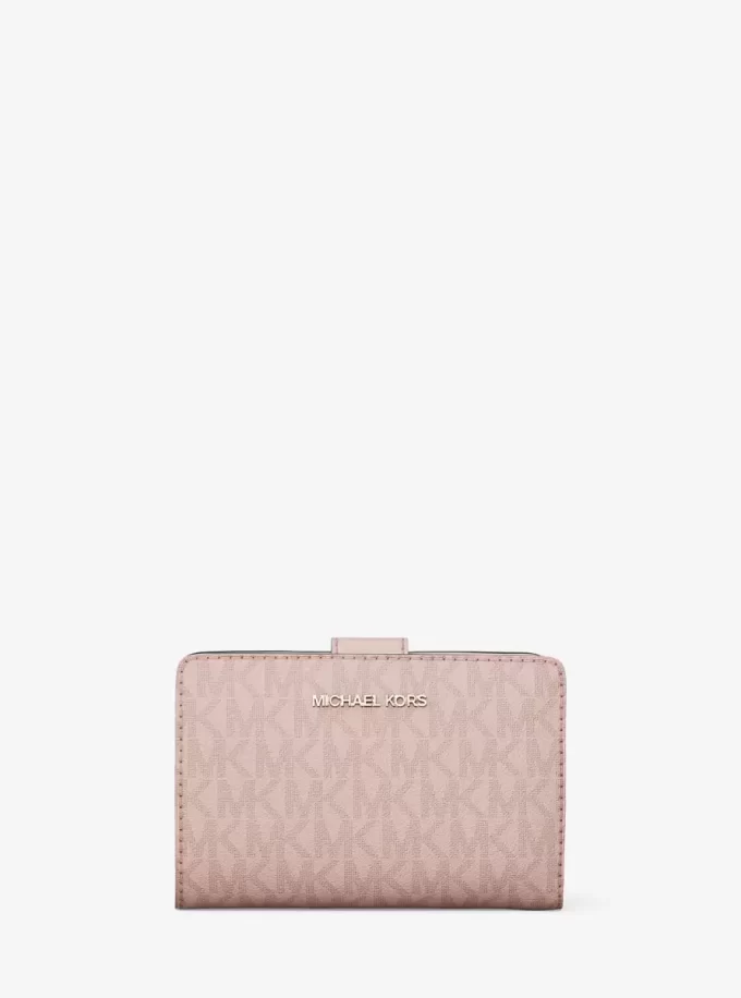 Jet Set Medium Signature Logo Bi-Fold Wallet