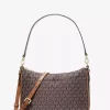 Jet Set Medium Signature Logo Print Woven Convertible Pochette