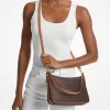 Jet Set Medium Signature Logo Print Woven Convertible Pochette