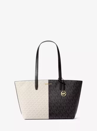 Jet Set Medium Two-Tone Logo Tote Bag