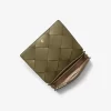 Jet Set Medium Woven Leather Crossbody Bag