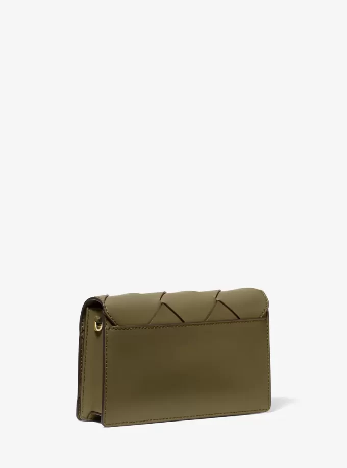 Jet Set Medium Woven Leather Crossbody Bag