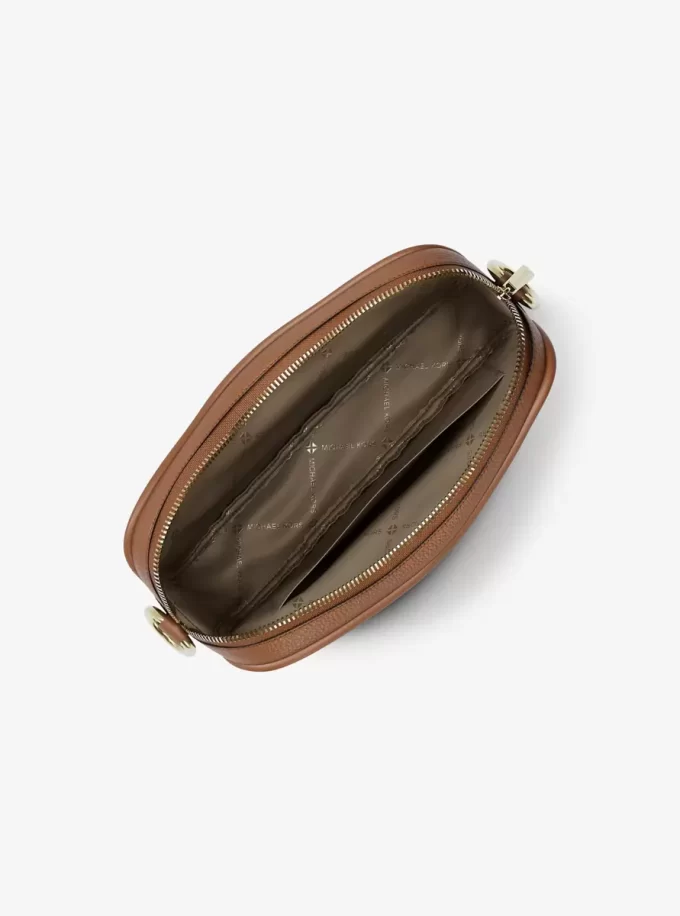 Jet Set Pebbled Leather Camera Crossbody Bag