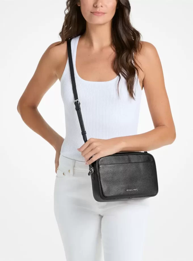 Jet Set Pebbled Leather Camera Crossbody Bag