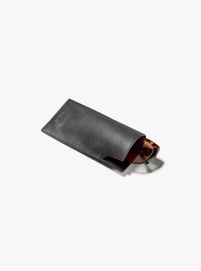 Jet Set Pebbled Leather Sunglass Case