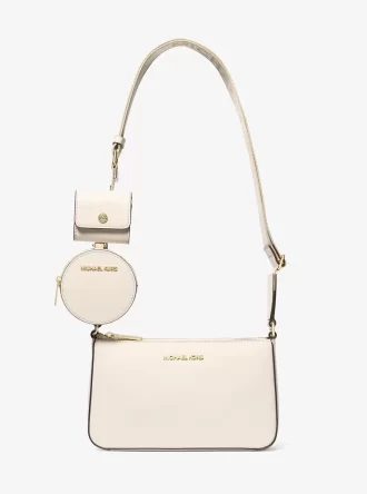 Jet Set Saffiano Leather Crossbody Bag with Case for Apple Airpods Pro