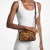 Jet Set Small Leopard Print Calf Hair Camera Crossbody Bag