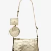 Jet Set Small Metallic Logo Debossed Crossbody Bag with Case for Apple Airpods Pro®