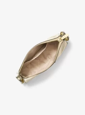 Jet Set Small Metallic Logo Debossed Crossbody Bag with Case for Apple Airpods Pro®