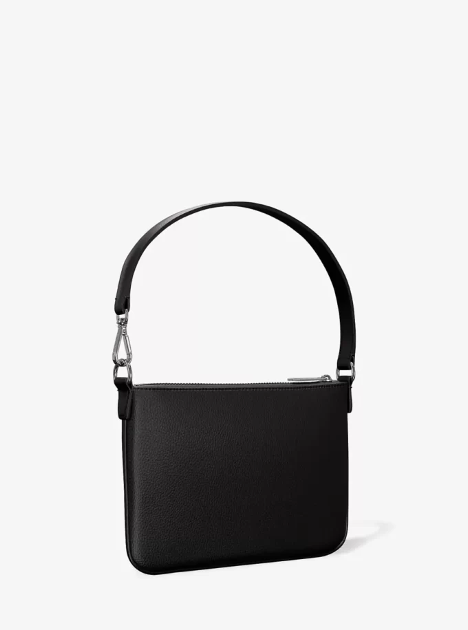 Jet Set Small Pebbled Leather Convertible Wristlet