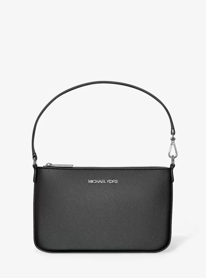 Jet Set Small Pebbled Leather Convertible Wristlet