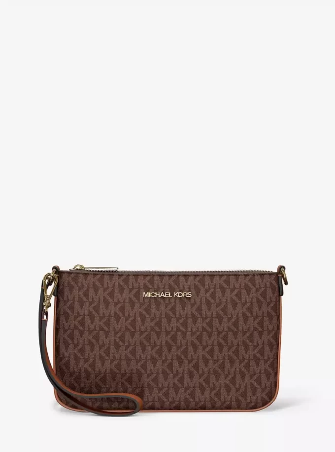Jet Set Small Signature Logo Convertible Wristlet
