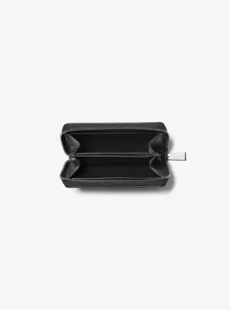 Jet Set Small Studded Pebbled Leather Wallet
