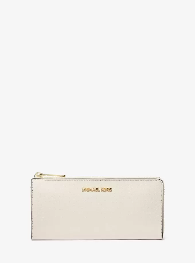 Jet Set Travel Large Saffiano Leather Quarter-Zip Wallet Jet Set Travel Large Saffiano Leather Quarter-Zip Wallet