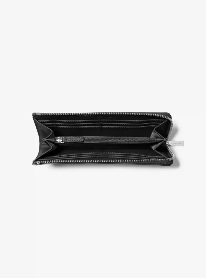 Jet Set Travel Large Saffiano Leather Quarter-Zip Wallet Jet Set Travel Large Saffiano Leather Quarter-Zip Wallet