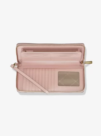 Jet Set Travel Large Signature Logo Continental Wristlet