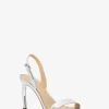 Kasia Crackled Metallic Leather Sandal