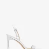 Kasia Crackled Metallic Leather Sandal