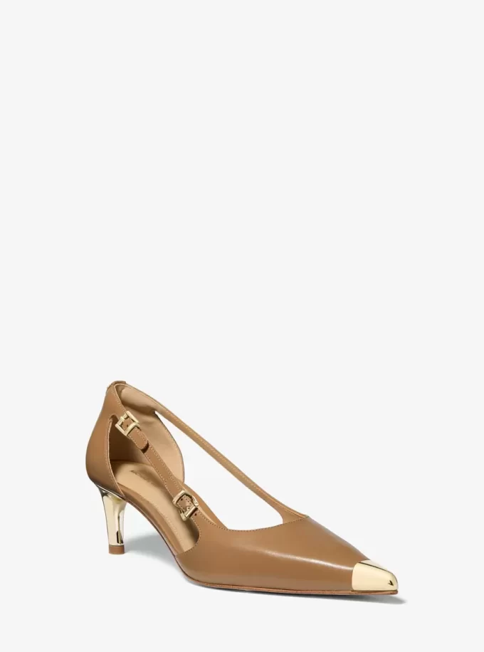Kasia Leather Kitten Pump