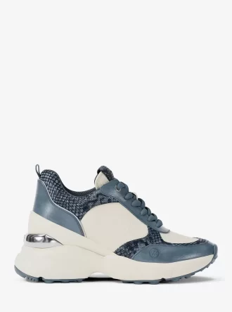 Katrina Mixed-Media Wedge Trainer