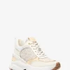 Katrina Signature Logo and Metallic Lizard Embossed Trainer