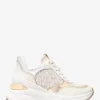 Katrina Signature Logo and Metallic Lizard Embossed Trainer