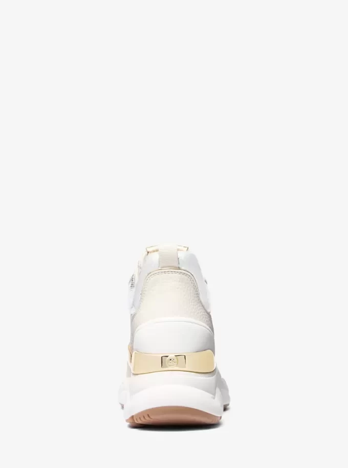 Katrina Signature Logo and Metallic Lizard Embossed Trainer