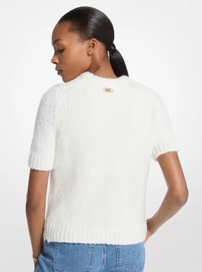 Knit Short-Sleeve Sweater Knit Short-Sleeve Sweater