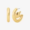 Large Logo Charm Hoop Earrings Large Logo Charm Hoop Earrings